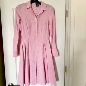 Cotton Pink with white stripes dress